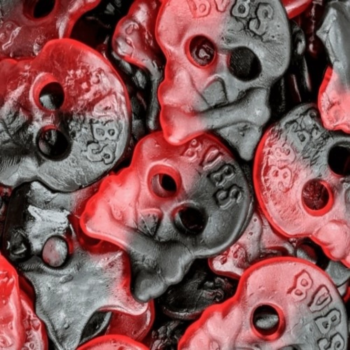 Bubs frambozen drop skull 100g